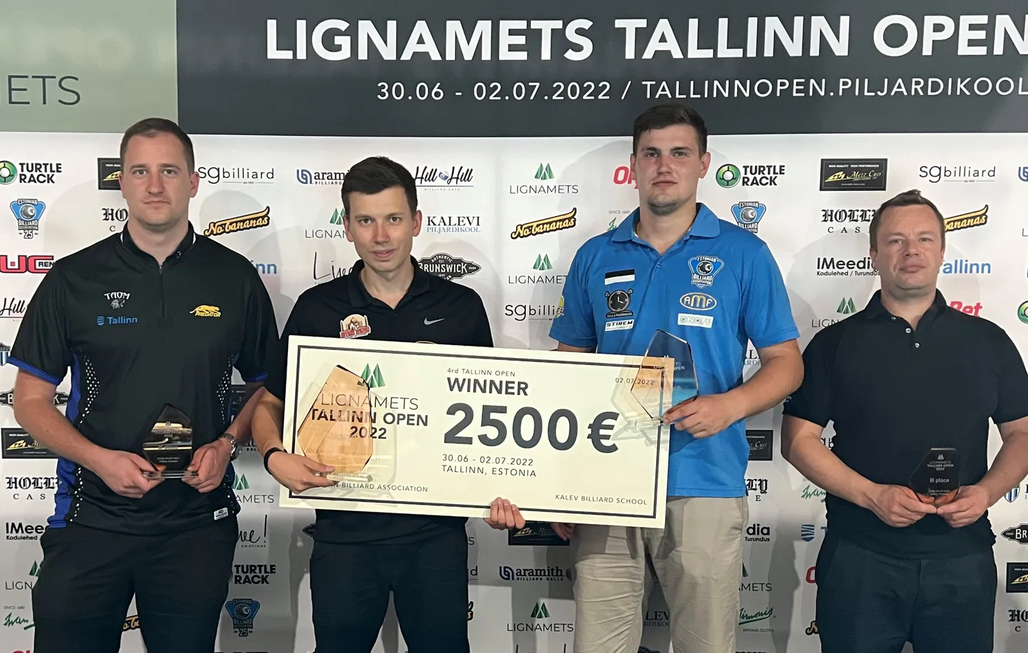 Fotol vasakult: Denis Grabe, Pijus Labutis, Mark Mägi, Ville Hämäläinen