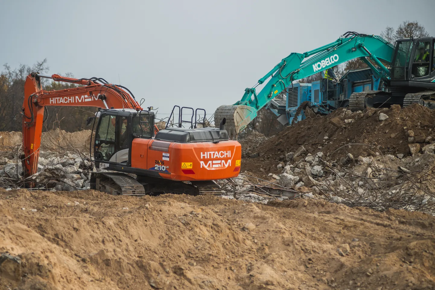 На месте сноса монумента в Пардаугаве
