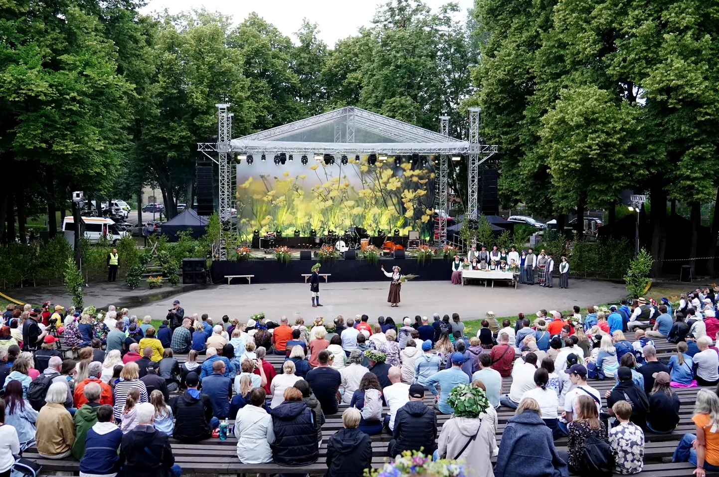 Tradicionālās Jāņu svinības Dzegužkalnā.