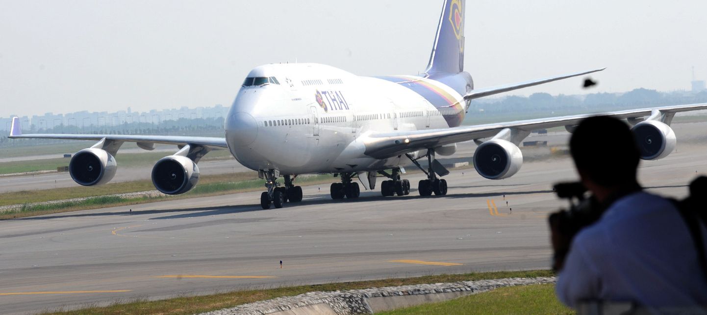 Thai Airwaysile kuuluv Boeing 747 lennuk. Foto on illustratiivne.