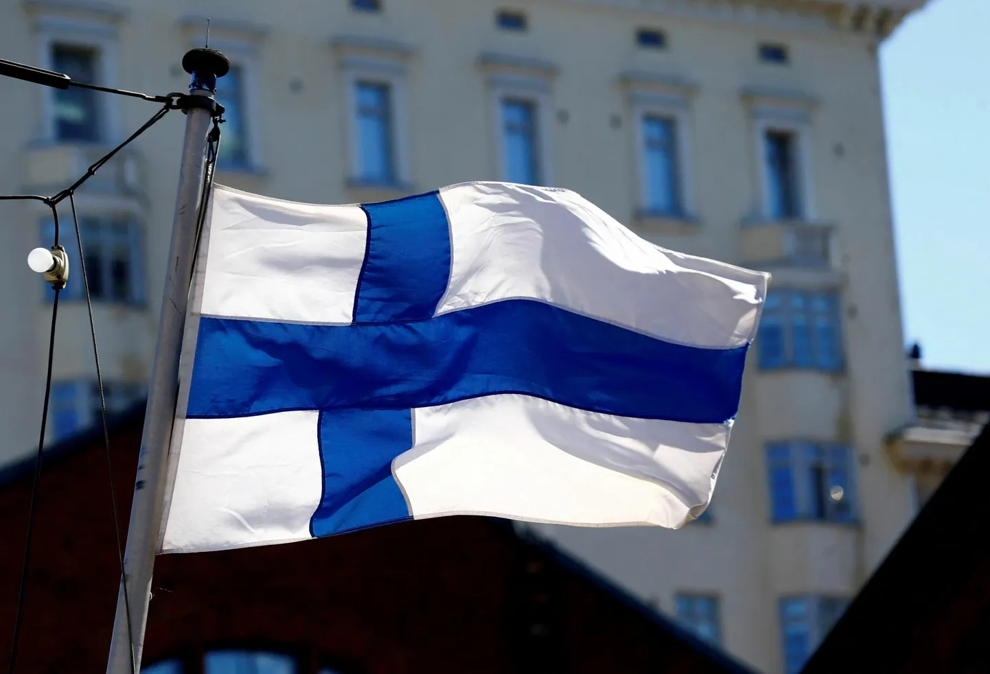 Флаг Финляндии. Фото иллюстративное.