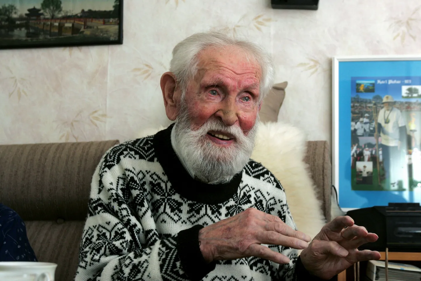 Karl Plutus oma 106. sünnipäeval.