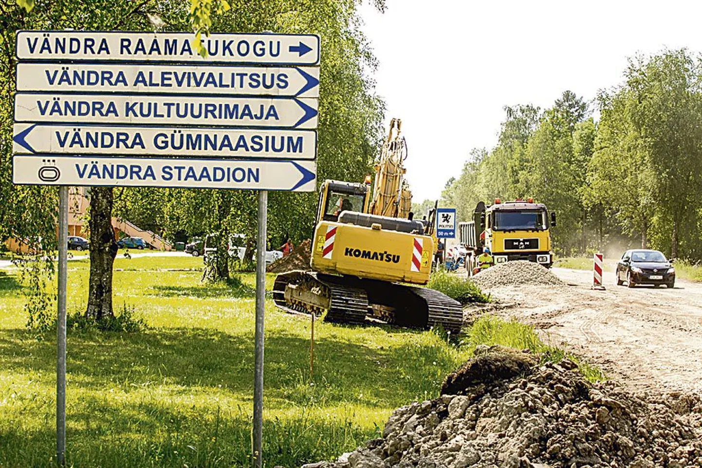 Vändra alevit läbivale Pärnu-Paide maanteele ehitatakse suvega korralik teekate ja uuendatakse kõnniteed.