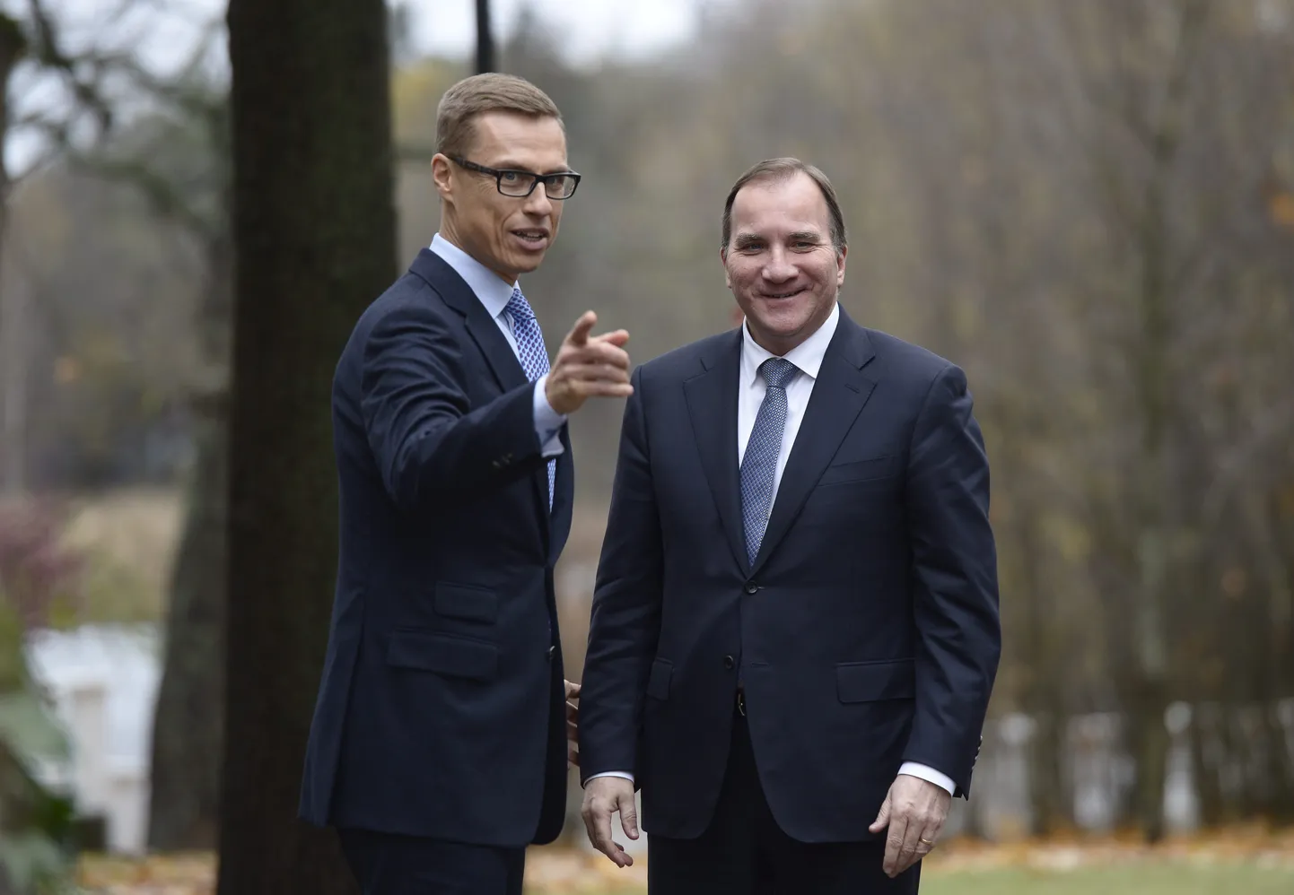 Rootsi peaminister Stefan Löfven (paremal) koos Soome valitsusjuhi  Alexander Stubbiga.