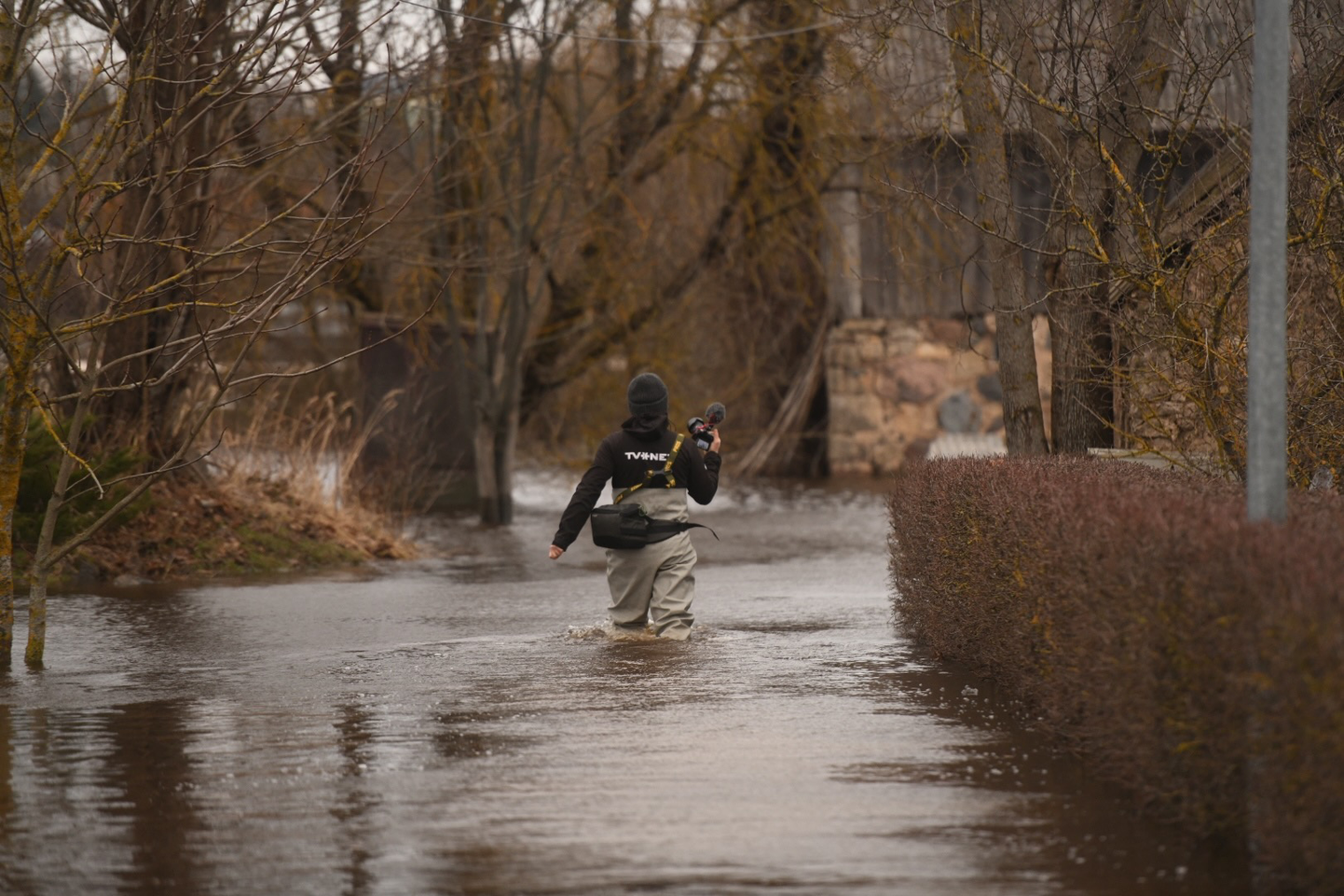 Наводнение в Екабпилсе. 15 января