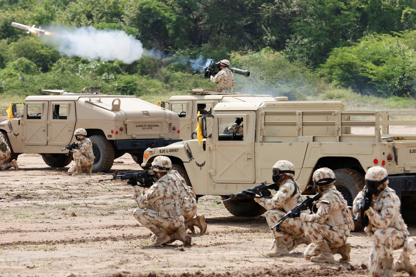 Colombia sõdurid osalevad õppusel 17. aprill 2021.
