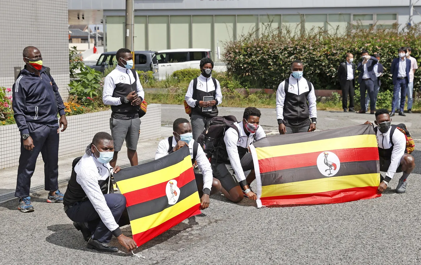 Uganda olümpiakoondis Tokyos.