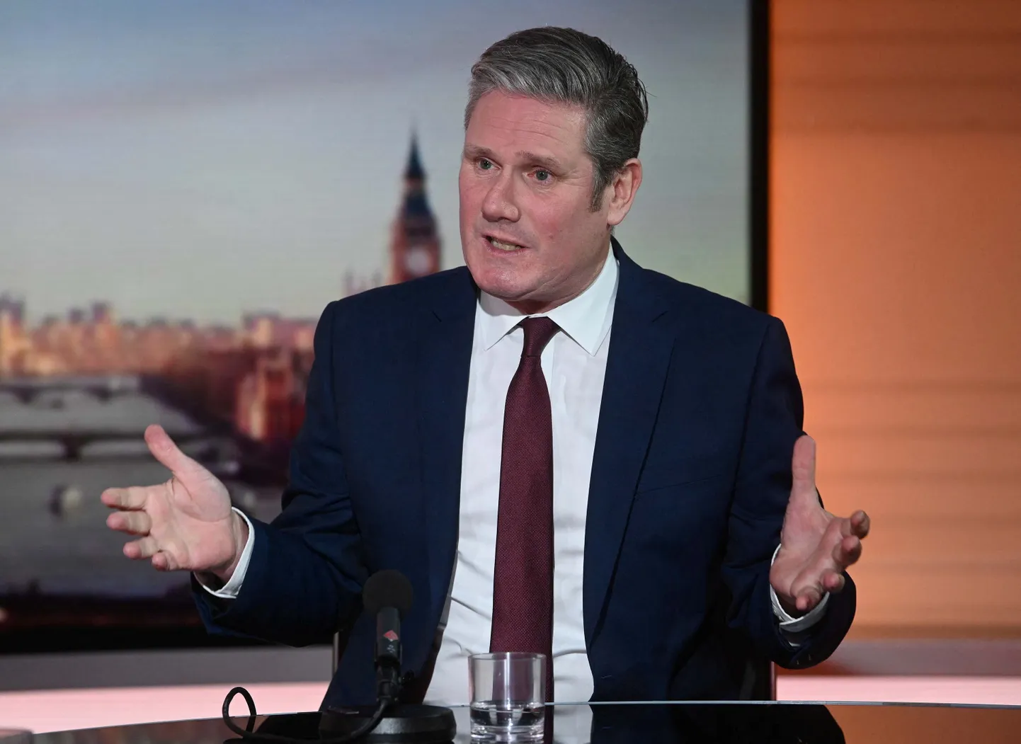 Briti leiboristide liider Keir Starmer BBC hommikusaates 16. jaanuaril 2022.