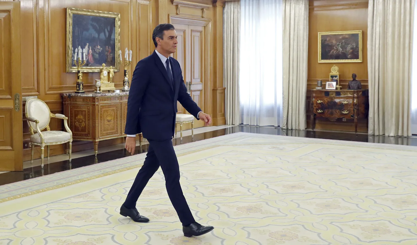 Pedro Sanchez saabumas kohtumisele kuningaga.