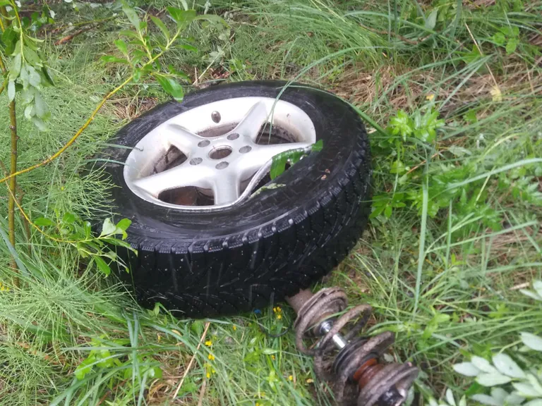 Rakke lähedal põrutas sõiduauto suurel kiirusel võpsikusse.