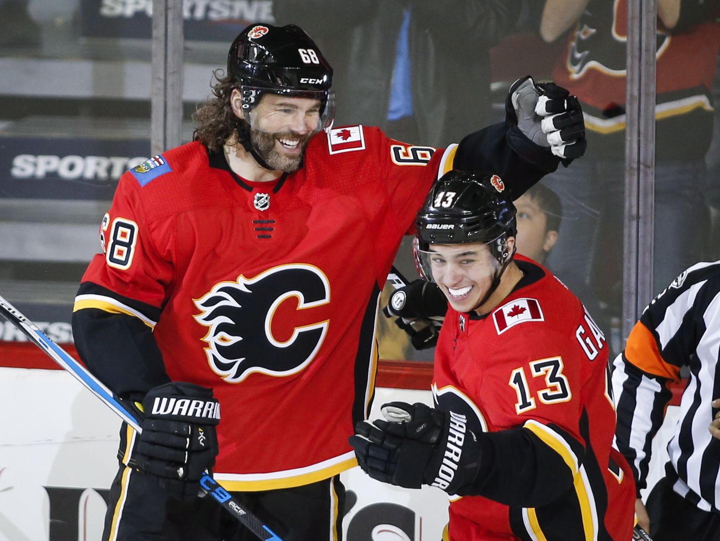 Jaromir Jagr (vasakul) mängis oma viimasel NHLi-hooajal (2017/18) Calgary Flamesis.