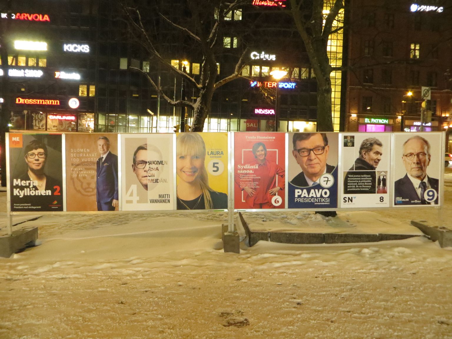 Valimisplakatid Helsingis.