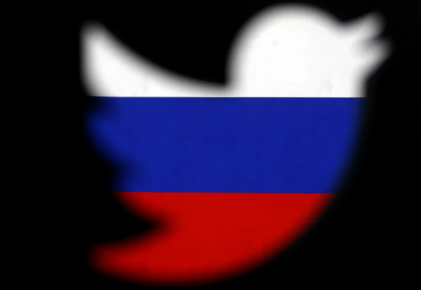 Vene lipuvärvides Twitteri logo.