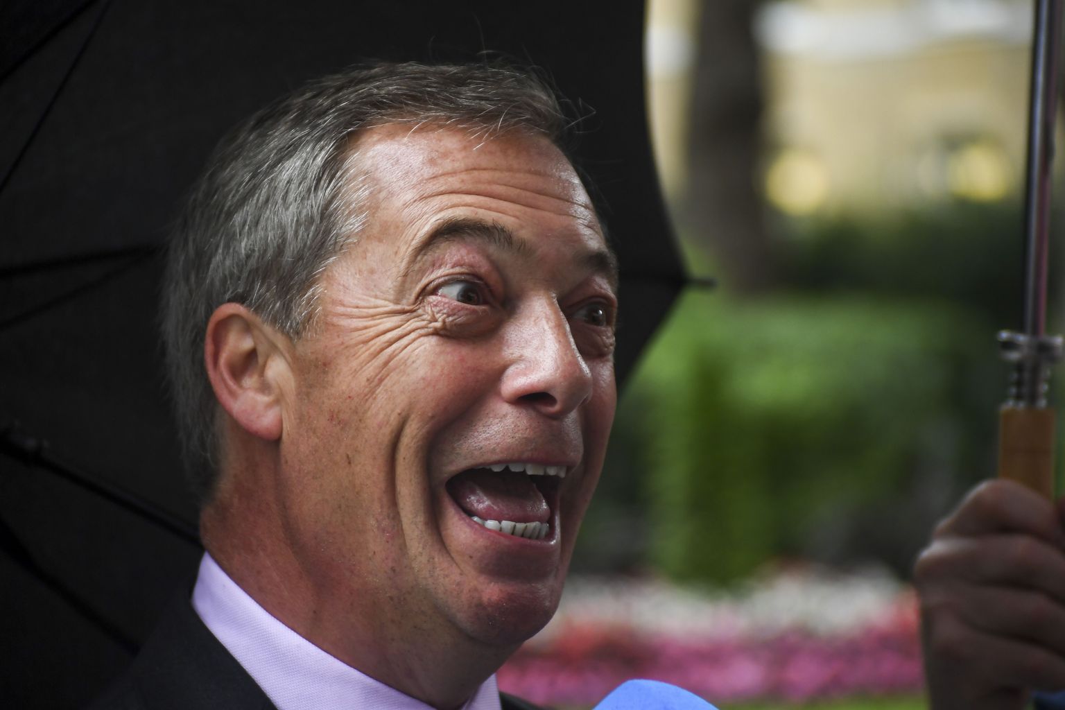 Brexit Partei esimees Nigel Farage. Värske küsitluse kohaselt on tema erakond praegu Ühendkuningriigis kõige populaarsema.