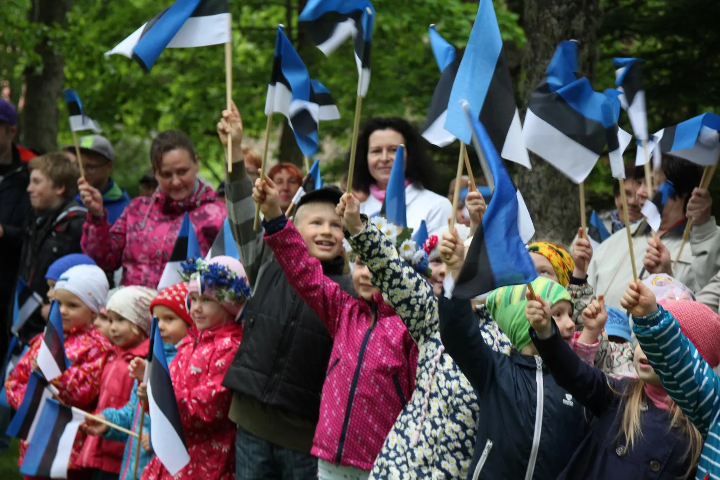 Eesti lipu päeva tähistamine Otepääl.
