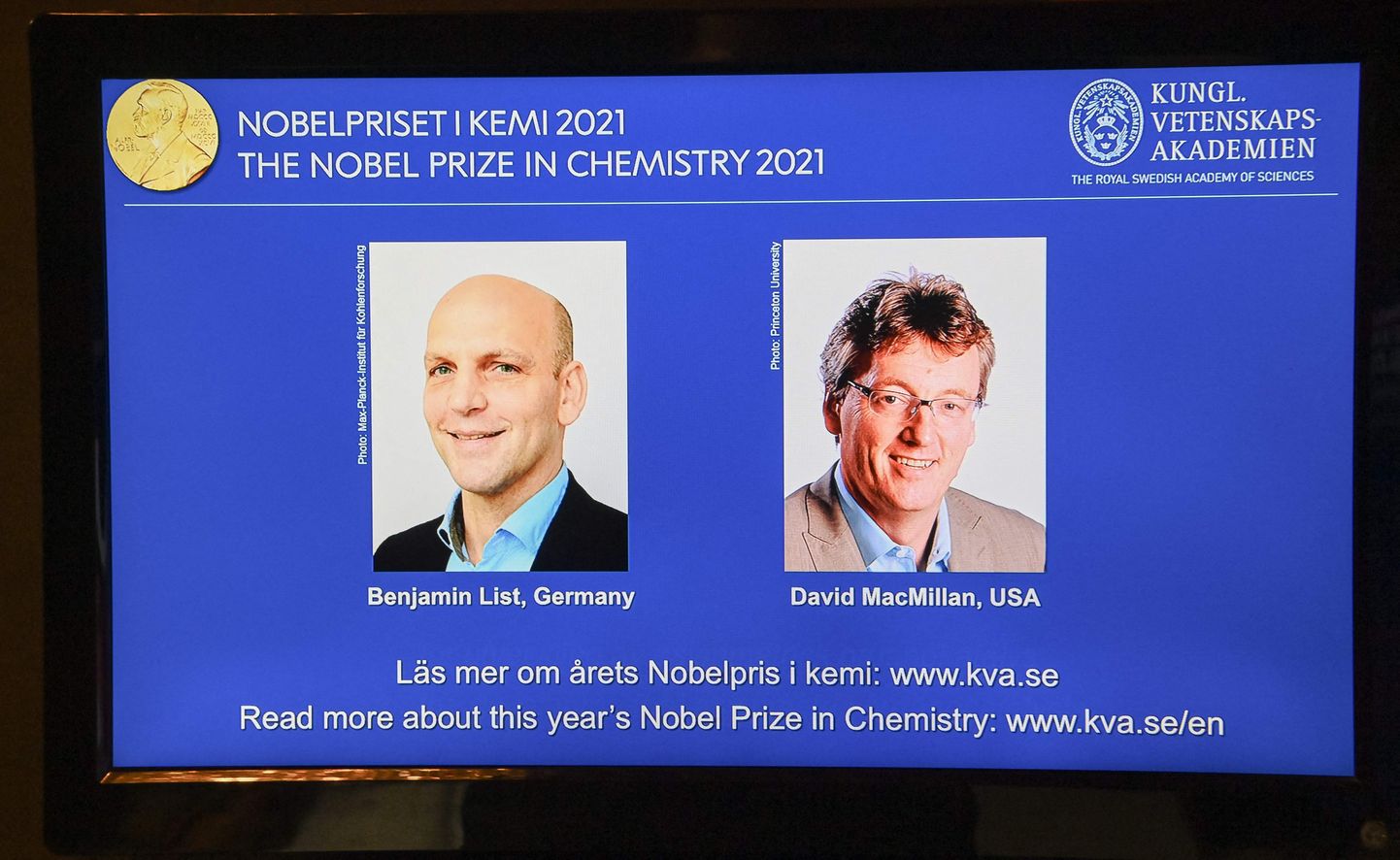 Лауреатами Нобелевской премии по химии в 2021 году стали Бенджамин Лист (Германия) и Дэвид Макмиллан (США).