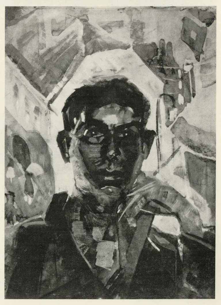 Eduard Ole. Autoportree. Kavand. 1918. Tempera. Foto KUMU