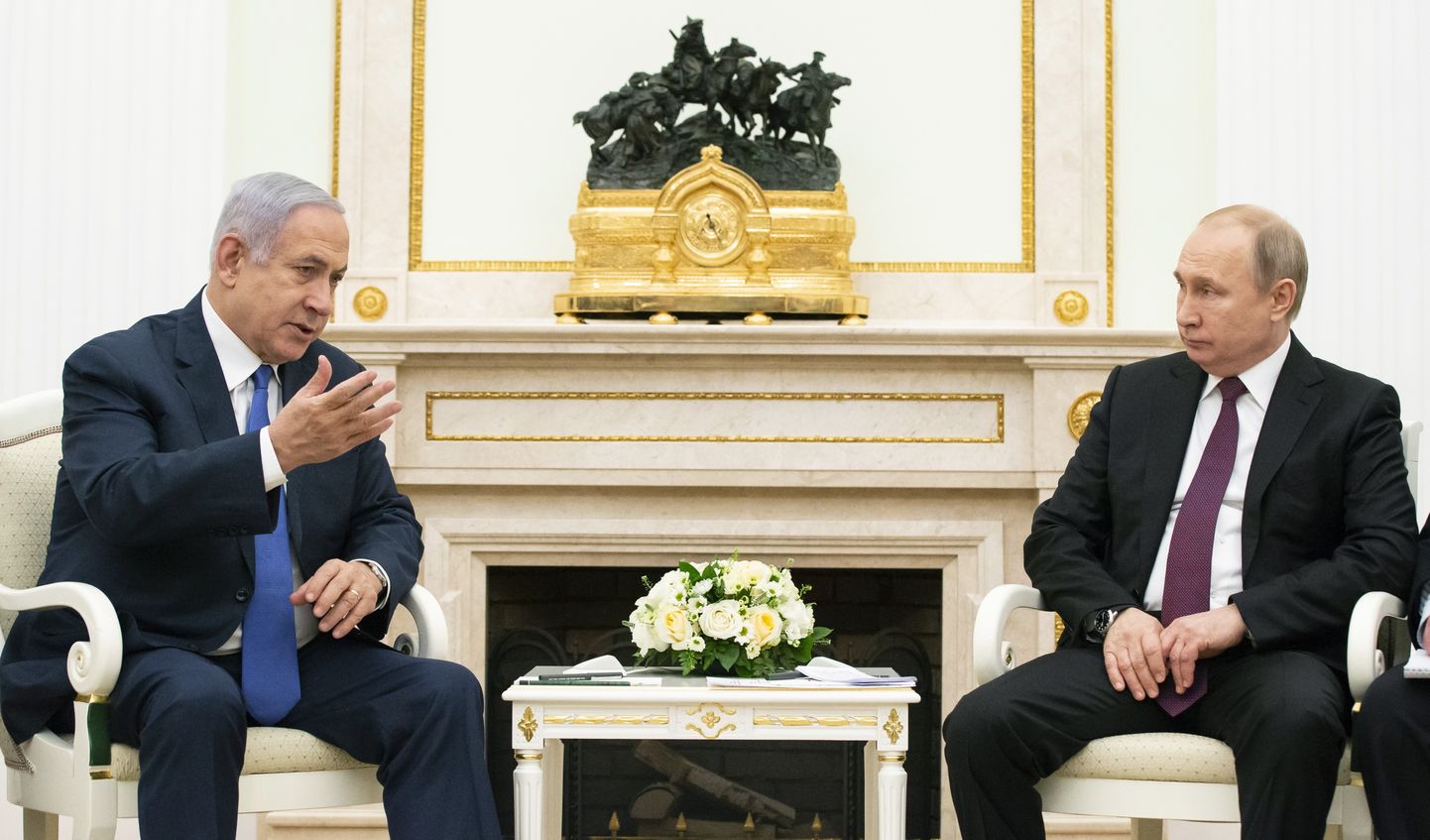Iisraeli peaminister Benjamin Netanyahu ja Vene president Vladimir Putin neljapäeval Kremlis kohtumas.
