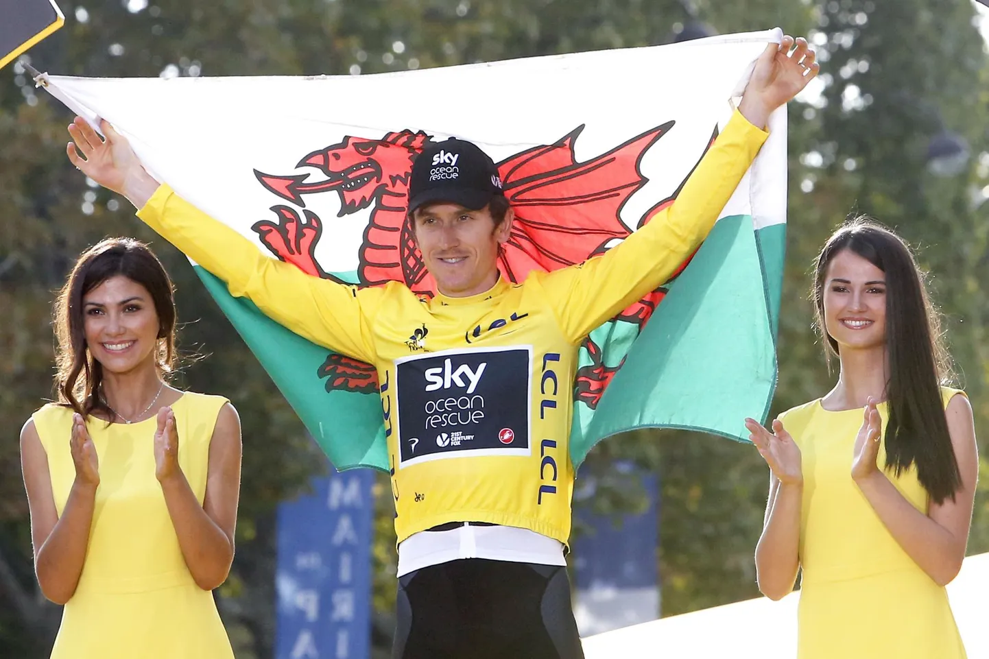 Tour de France'i võitja Geraint Thomas.