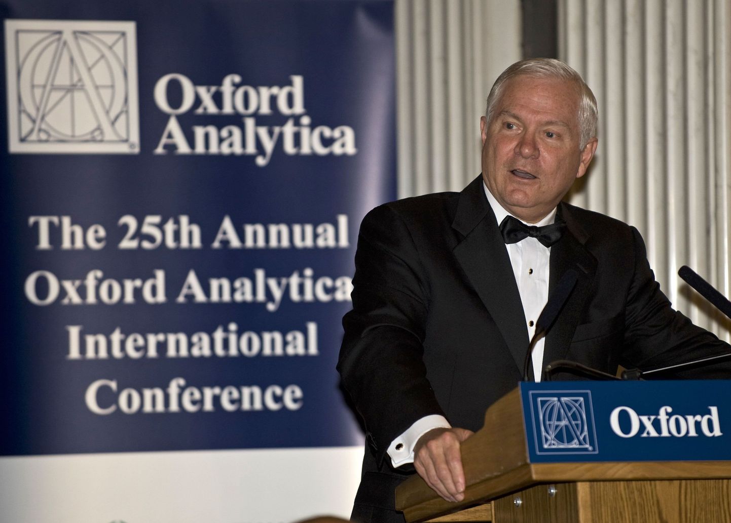 USA kaitseminister Robert Gates esinemas 25. rahvusvahelisel konverentsil Oxford Analytica.