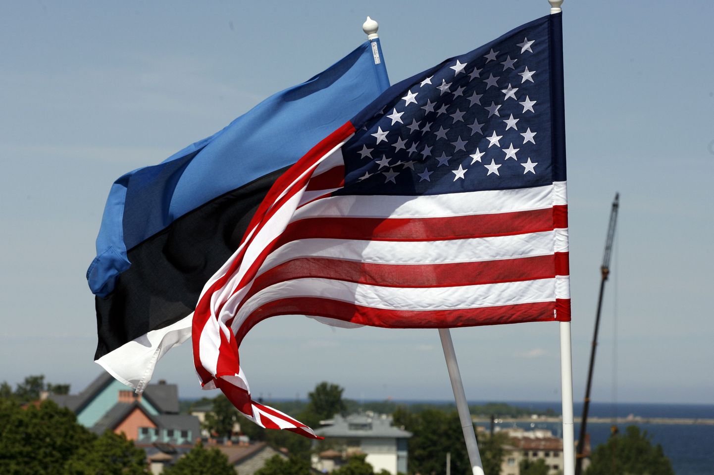 Eesti ja USA lipp.