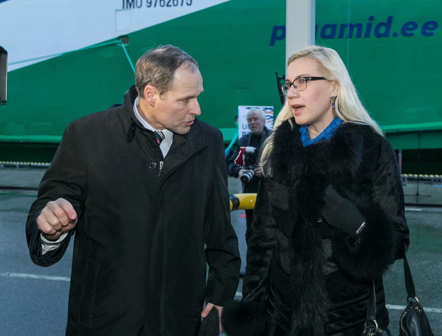 Tallinna Sadama juht Valdo Kalm ja majandus- ja taristuminister Kadri Simson.