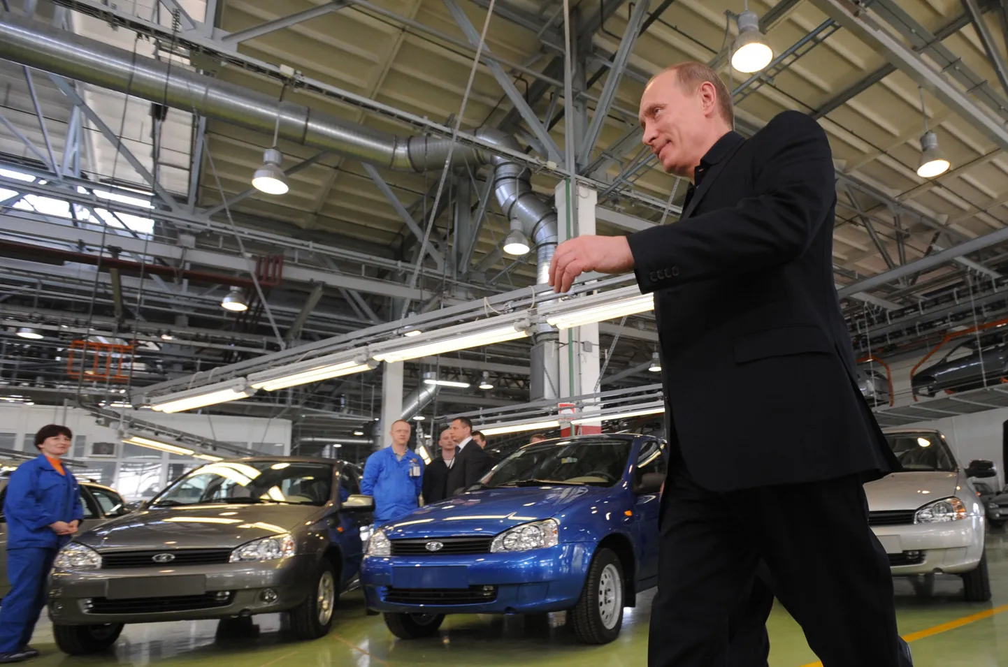 Владимир Путин на заводе "Автоваз".
