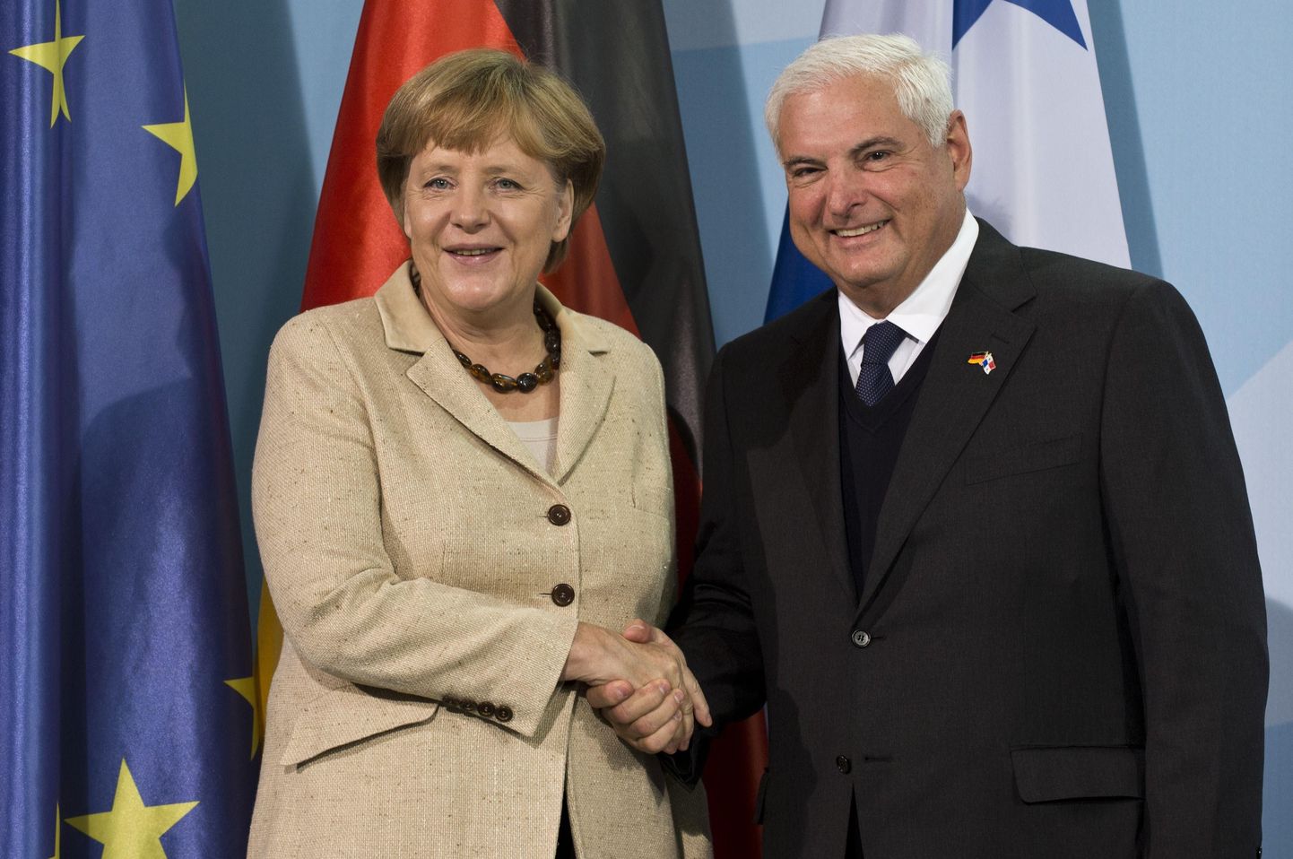 Angela Merkel ja Ricardo Martinelli
