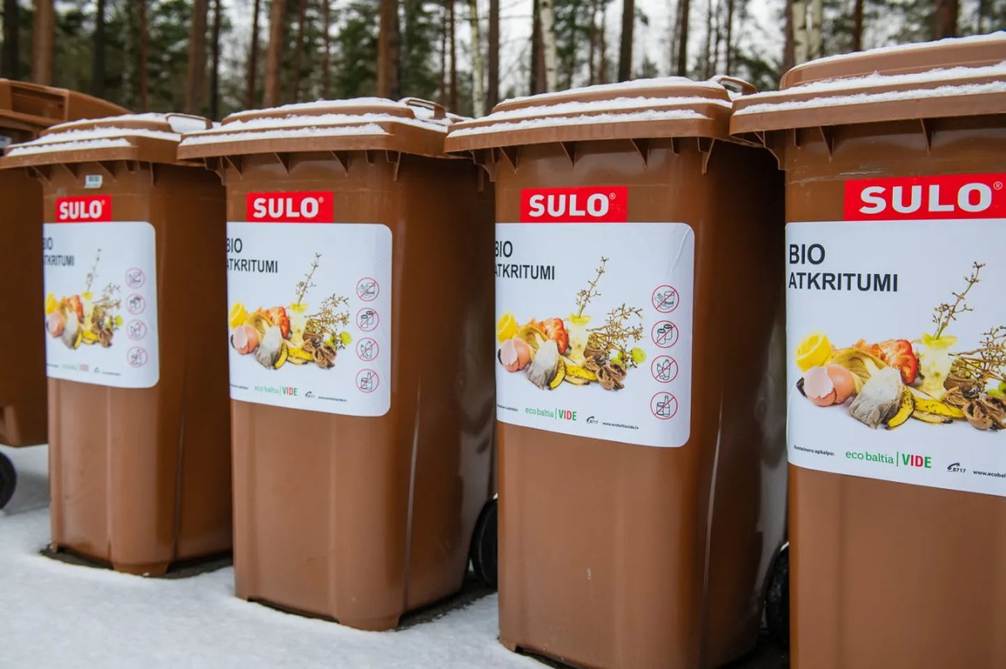 Мусорные контейнеры для отсортированных биоотходов