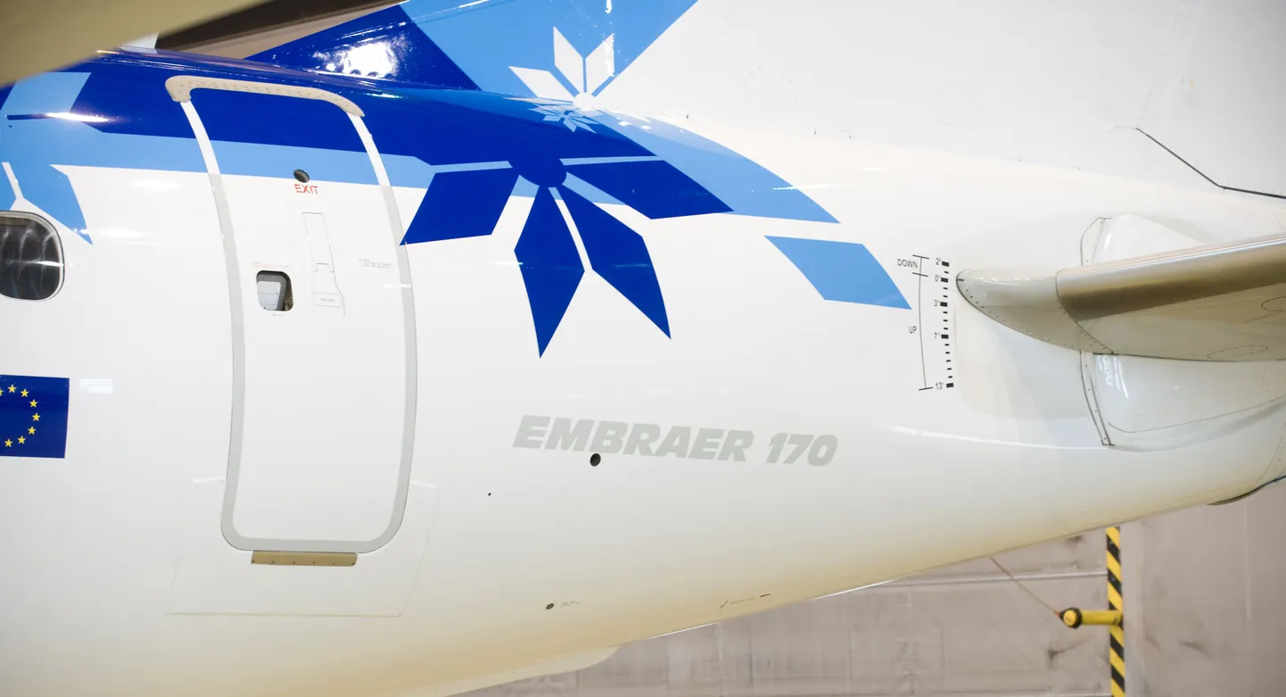Estonian Airi uus lennuk Embraer 170.