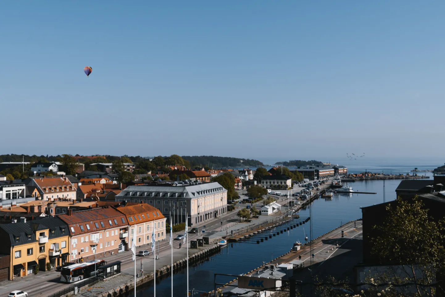 Vaade Karlshamni sadamale.