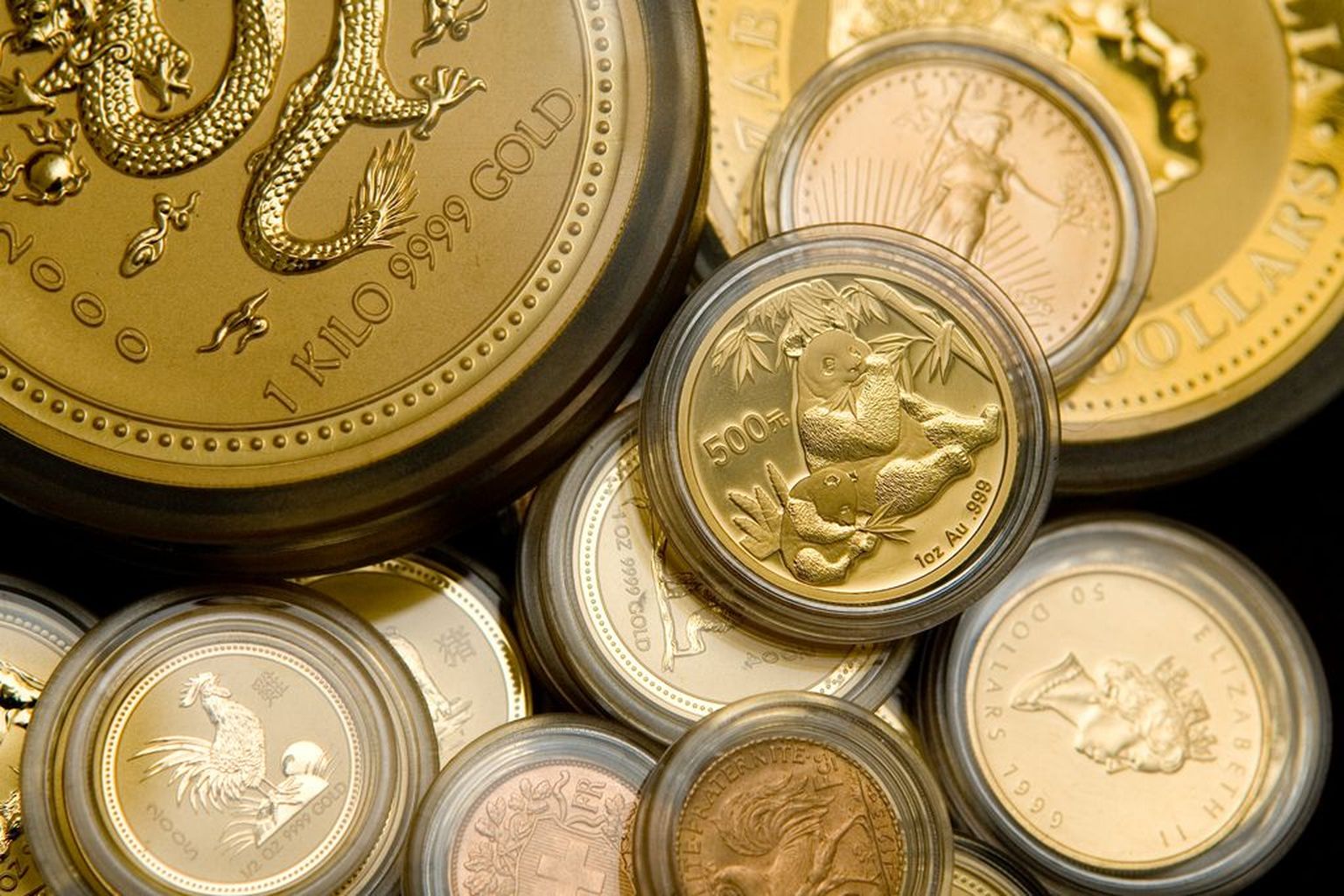 Pildil kuldmündid Tavid valuutavahetuses.