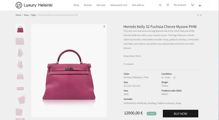 Сумочка Hermès, но другого цвета.