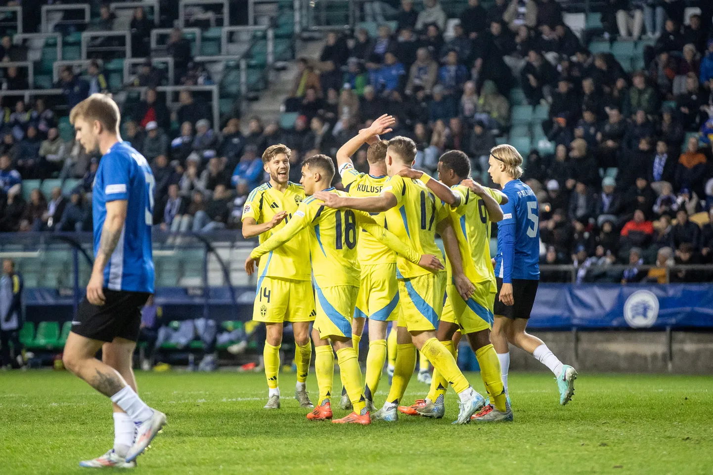 Eesti kohtus Rahvuste liigas Rootsiga septembris võõrsil ja oktoobris kodus. Mõlemad kohtumised kaotati 0:3.