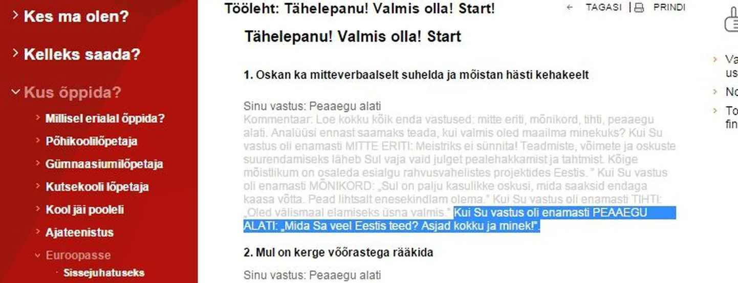 Kuvatõmmis rajaleidja.ee lehelt