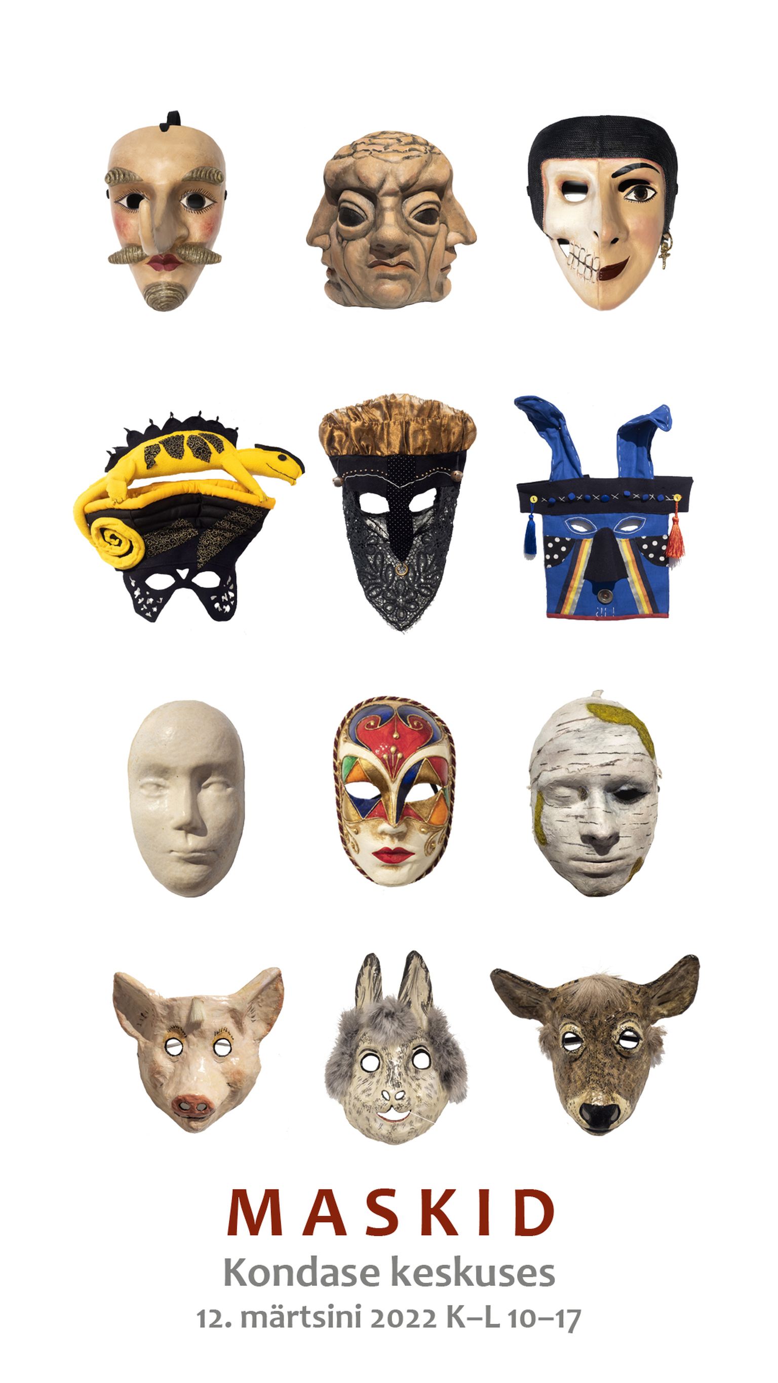 Maskide näitus «Et saaksime oma igapäevast maski kanda alati püstipäi».