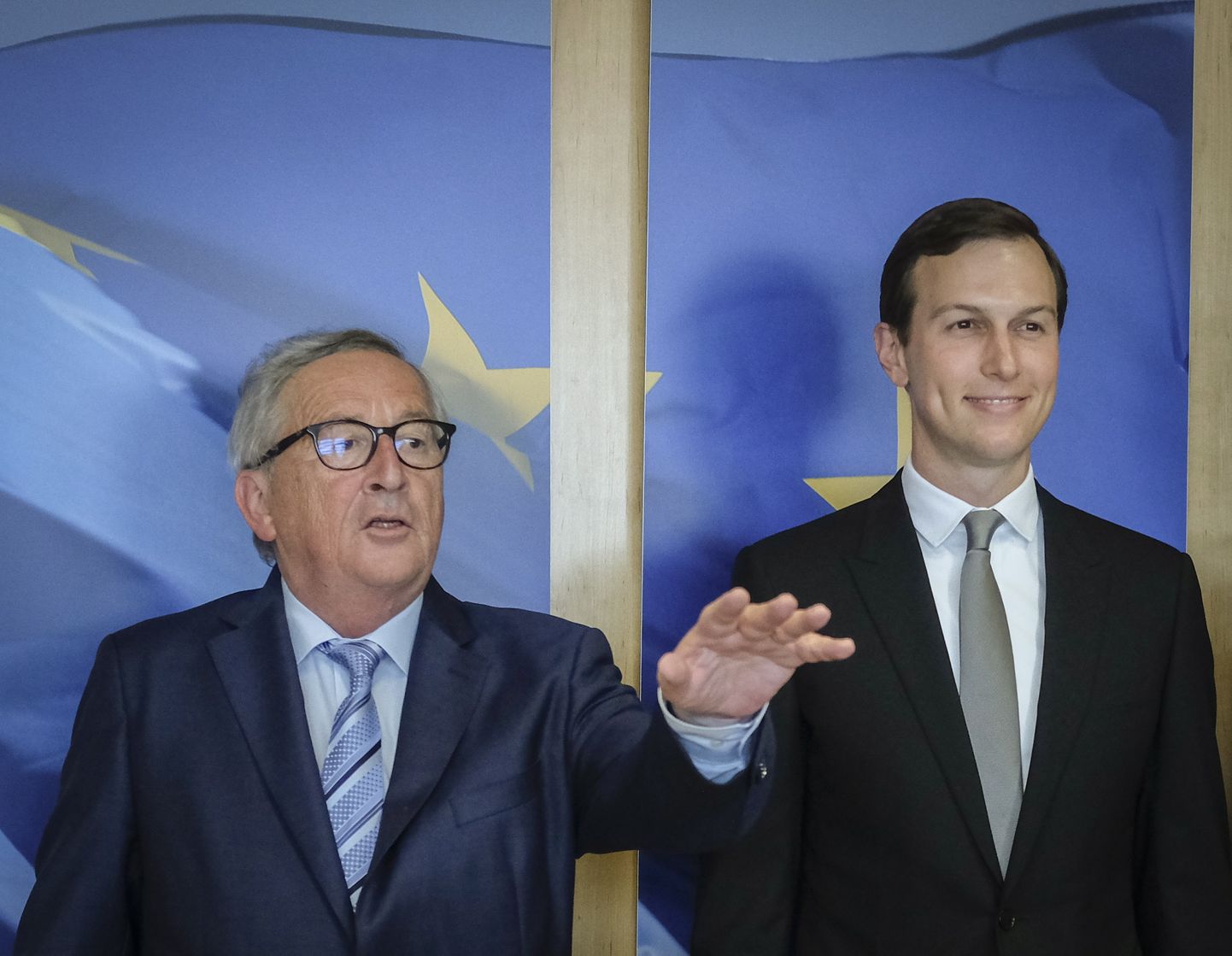 Jean-Claude Juncker ja Jared Kushner.