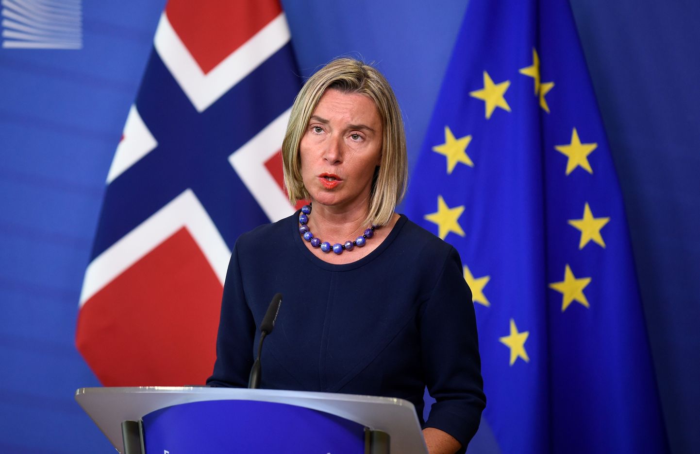Euroopa Liidu välispoliitikajuht Federica Mogherini teisipäeval EL-i peakorteris.