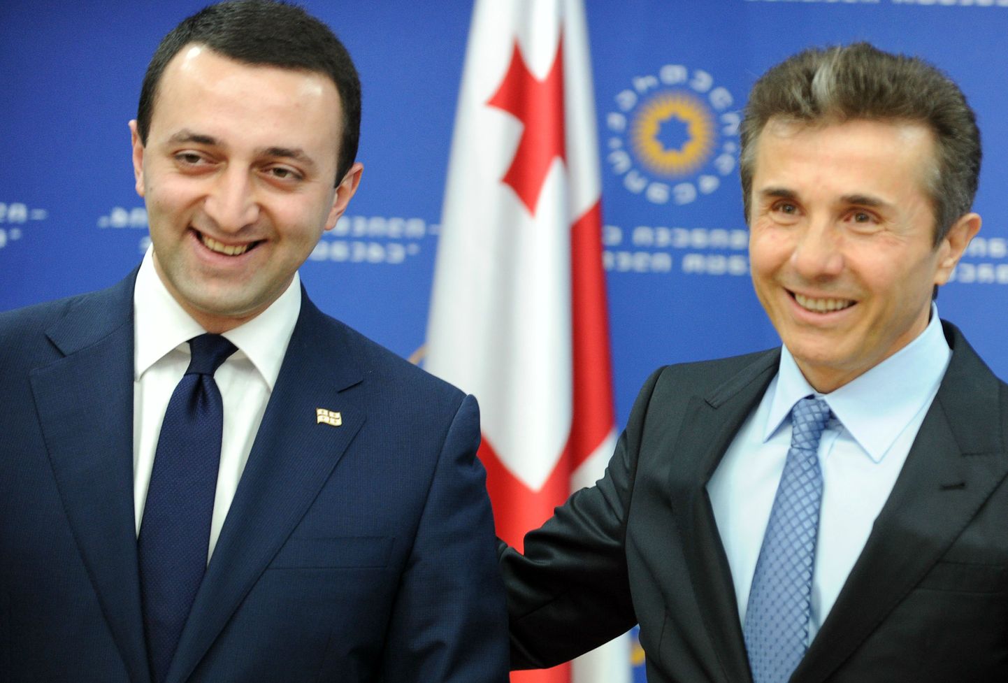 Gruusia peaminister Bidzina Ivanišvili (paremal) ja Irakli Garibašvili.