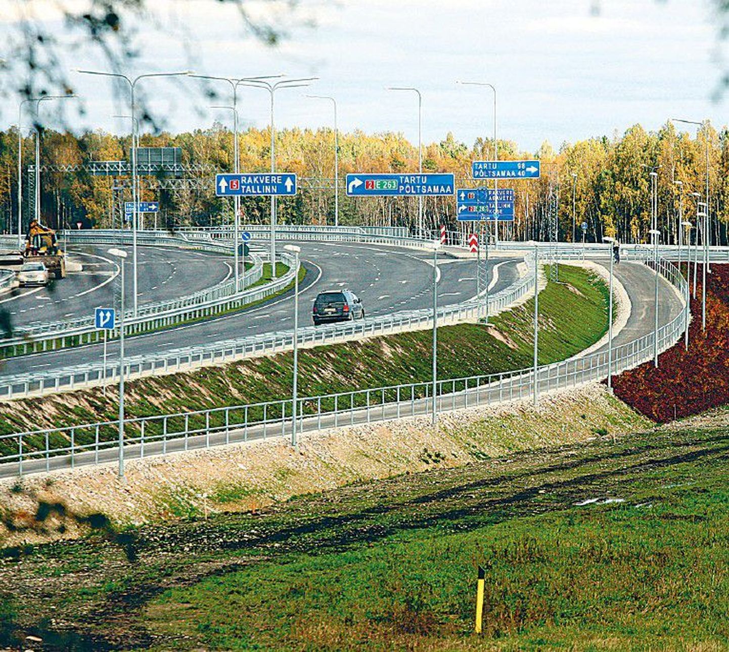 Когда участок между Козе и Мяо будет готов, половина шоссе Таллинн - Тарту будет четырехрядным