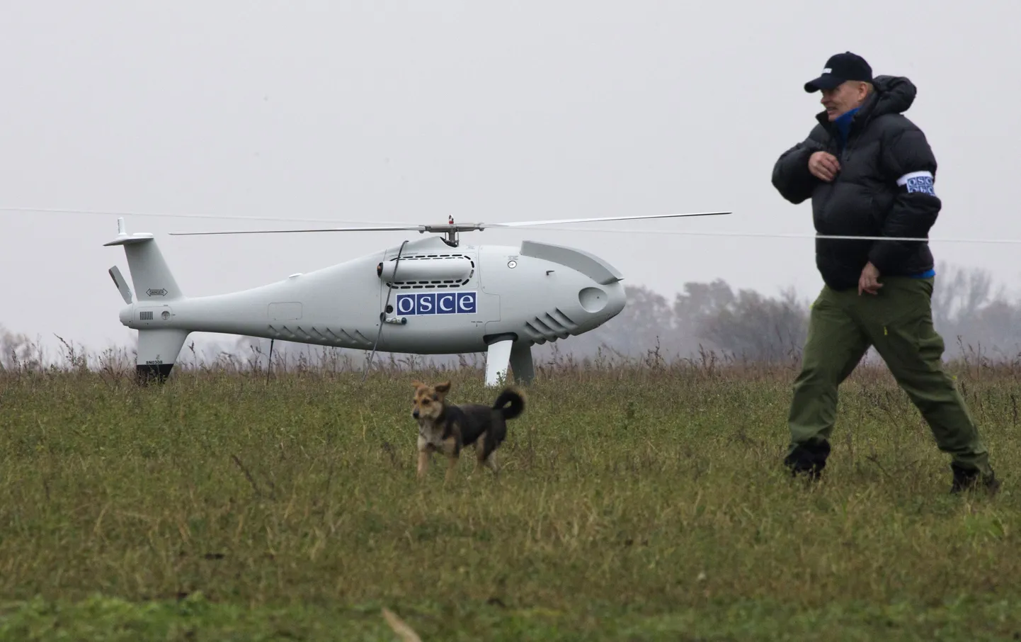 OSCE vaatleja drooniga Mariupoli lähedal.