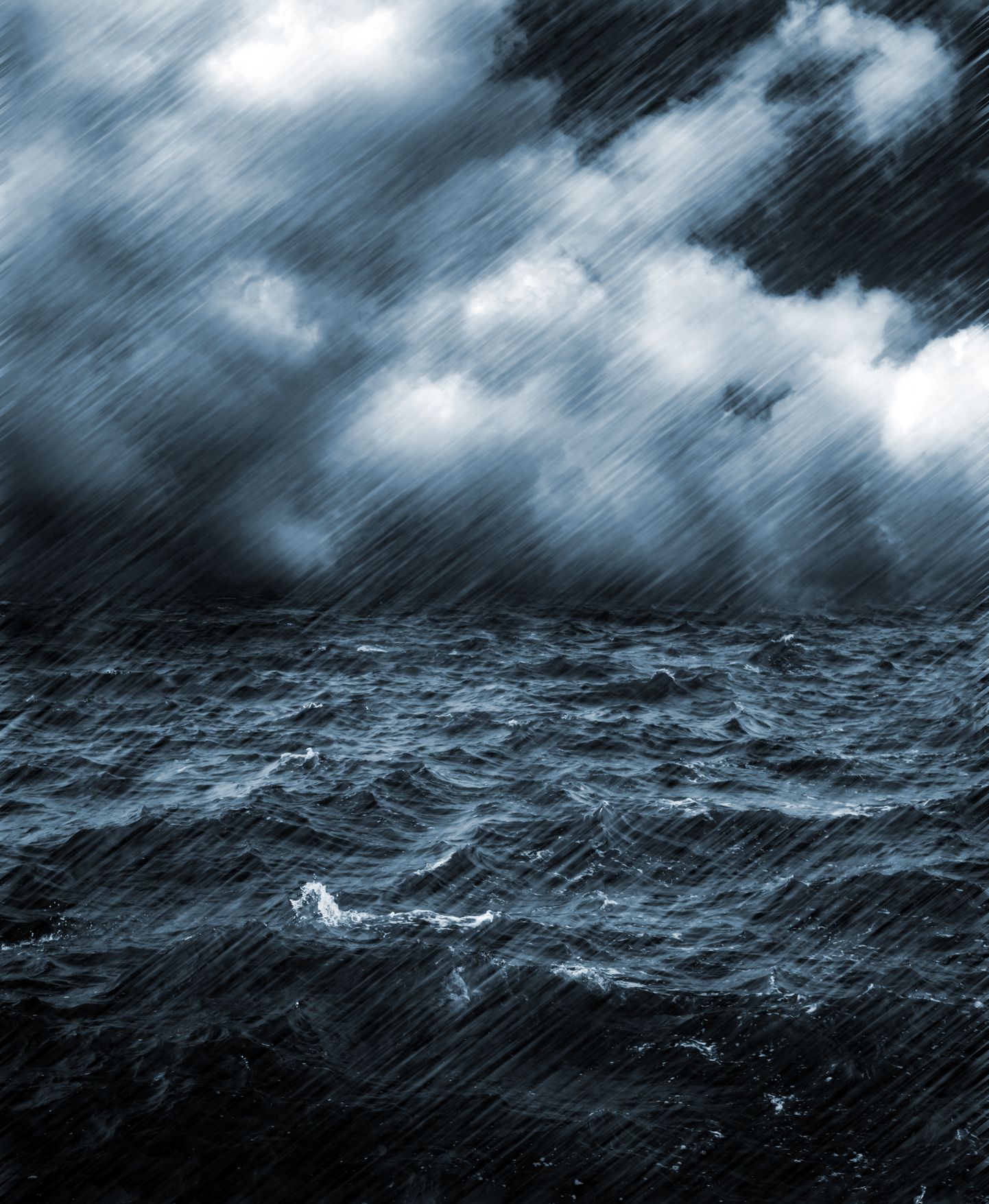 Meri ja vihm. Pilt on illustreeriv