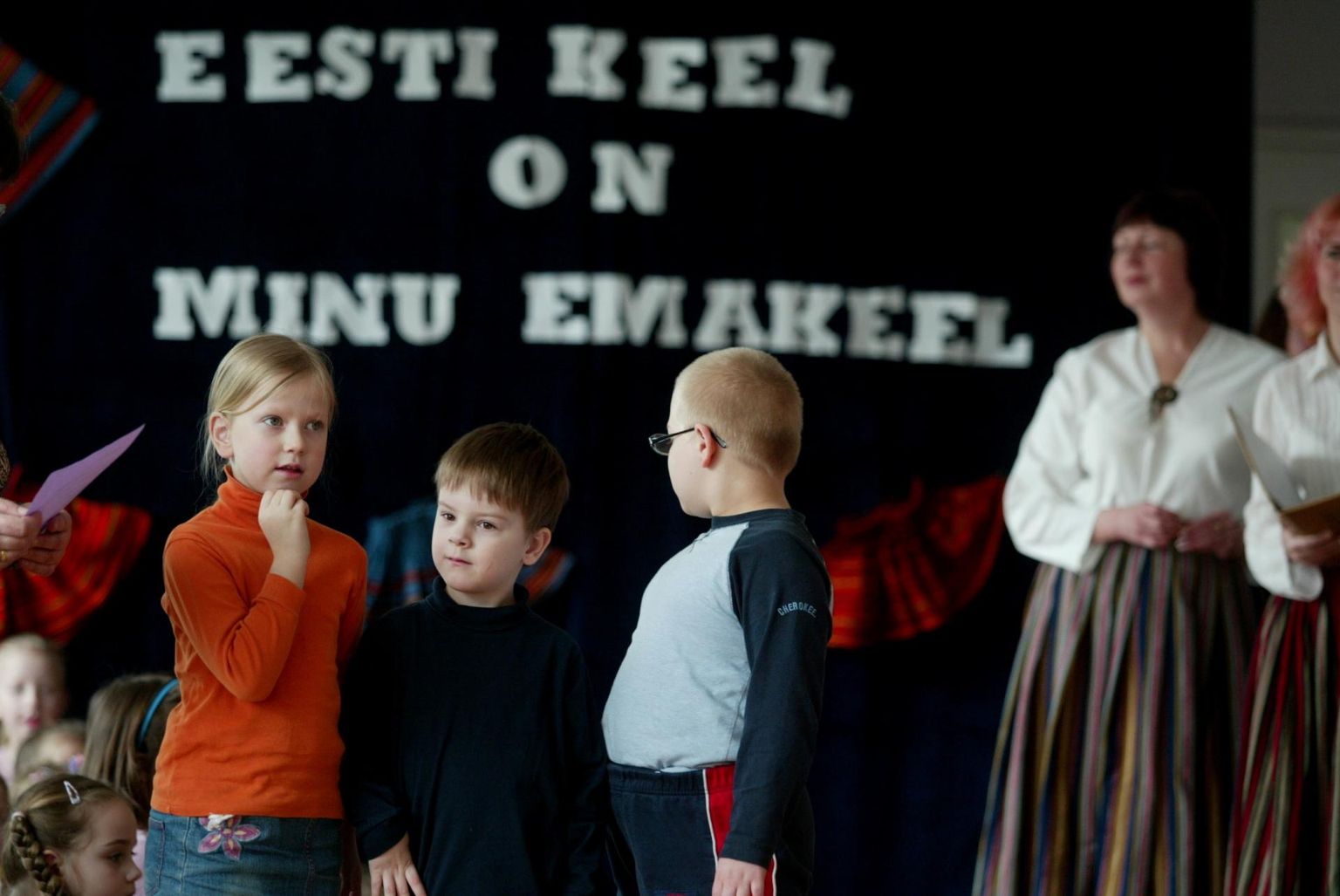 Emakeelepäeva tähistamine Tartu Maarjamõisa lasteaias. Paraku jätab emakeeleoskus üldhariduskoolides kõvasti paremat soovida.