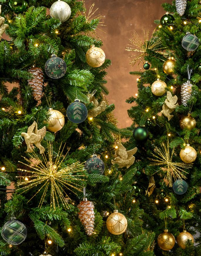 Новогодние шары и колокольчики на елку из дерева