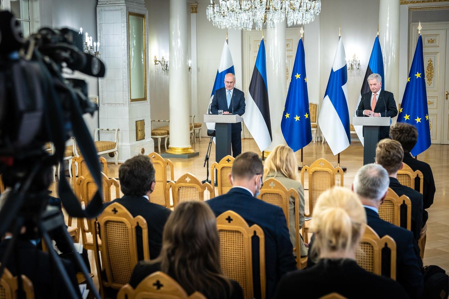 Пресс-конференция президентов Эстонии и Финляндии
