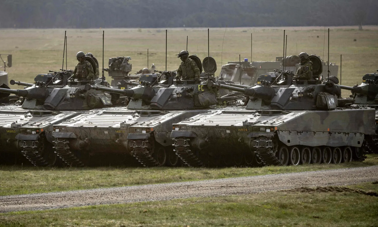 Lahingumasinad CV90 Rootsis 6. mail 2023.