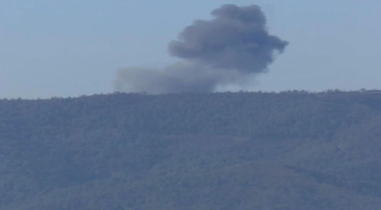Suitsupilv, mis tekkinud Türgi piiril allatulistatud Vene sõjalennukist.