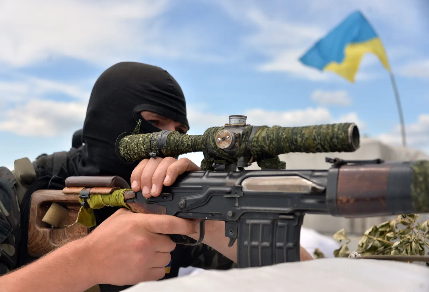 Ukraina sõdur Donetski lähistel.