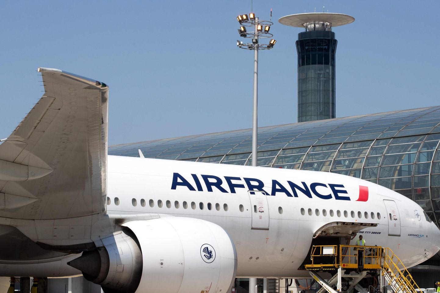Air France'i Boeing 777 Charles de Gaulle'i lennujaamas 27. juuni 2019.