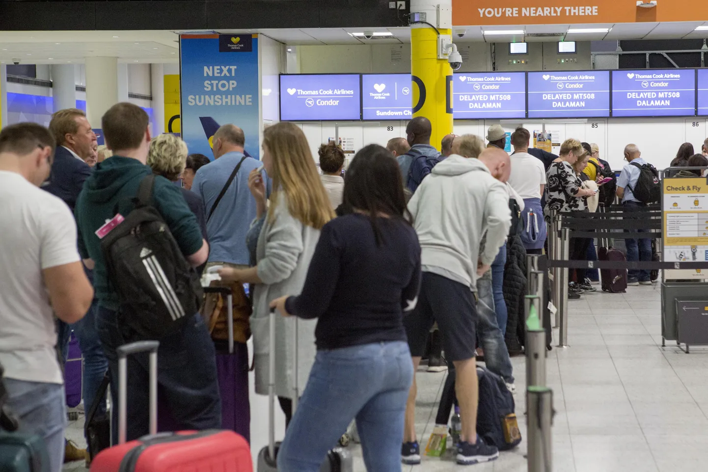 Thomas Cooki check-in ala Gatwicki lennujaamas Suurbritannias.